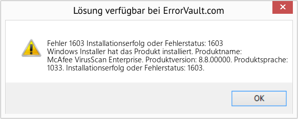 Fix Installationserfolg oder Fehlerstatus: 1603 (Error Fehler 1603)