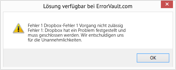 Download Error <?php echo $number; ?> (Dropbox-Fehler 1 Vorgang nicht zulässig) Repair Tool Fix Dropbox-Fehler 1 Vorgang nicht zulässig (Error Fehler 1)