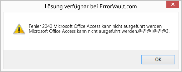 Download Error <?php echo $number; ?> (Microsoft Office Access kann nicht ausgeführt werden) Repair Tool Fix Microsoft Office Access kann nicht ausgeführt werden (Error Fehler 2040)