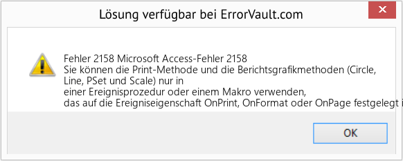 Fix Microsoft Access-Fehler 2158 (Error Fehler 2158)