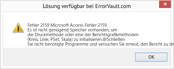 Fix Microsoft Access-Fehler 2159 (Error Fehler 2159)