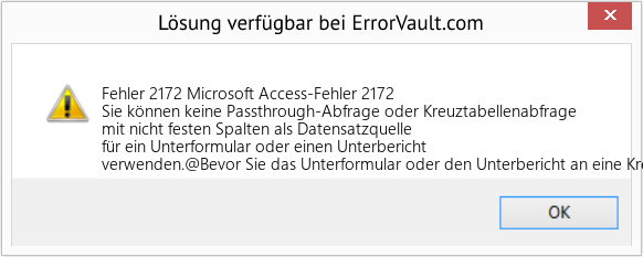 Download Error <?php echo $number; ?> (Microsoft Access-Fehler 2172) Repair Tool Fix Microsoft Access-Fehler 2172 (Error Fehler 2172)