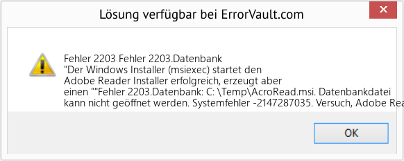 Download Error <?php echo $number; ?> (Fehler 2203.Datenbank) Repair Tool Fix Fehler 2203.Datenbank (Error Fehler 2203)