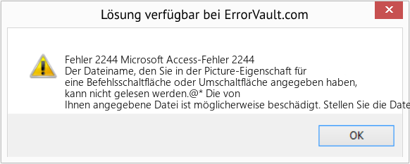 Fix Microsoft Access-Fehler 2244 (Error Fehler 2244)