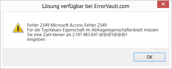 Download Error <?php echo $number; ?> (Microsoft Access-Fehler 2349) Repair Tool Fix Microsoft Access-Fehler 2349 (Error Fehler 2349)