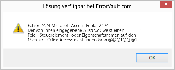 Fix Microsoft Access-Fehler 2424 (Error Fehler 2424)