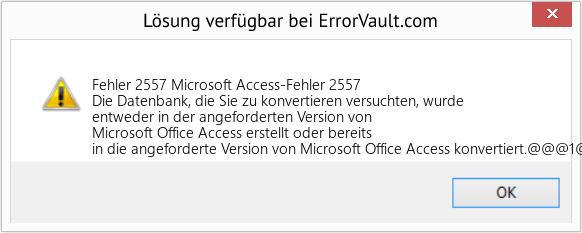 Fix Microsoft Access-Fehler 2557 (Error Fehler 2557)