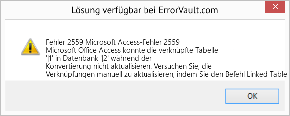 Fix Microsoft Access-Fehler 2559 (Error Fehler 2559)