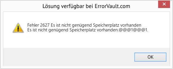 Fix Es ist nicht genügend Speicherplatz vorhanden (Error Fehler 2627)
