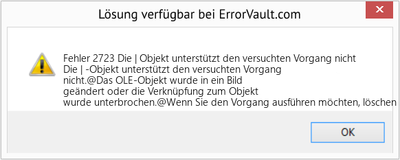 Download Error <?php echo $number; ?> (Die | Objekt unterstützt den versuchten Vorgang nicht) Repair Tool Fix Die | Objekt unterstützt den versuchten Vorgang nicht (Error Fehler 2723)