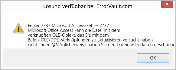 Fix Microsoft Access-Fehler 2737 (Error Fehler 2737)