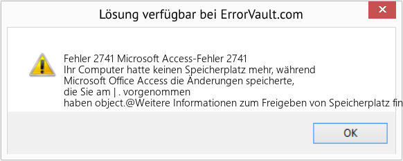 Fix Microsoft Access-Fehler 2741 (Error Fehler 2741)