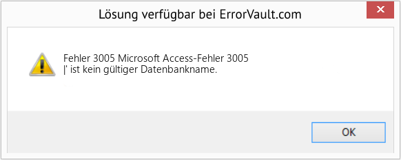 Download Error <?php echo $number; ?> (Microsoft Access-Fehler 3005) Repair Tool Fix Microsoft Access-Fehler 3005 (Error Fehler 3005)