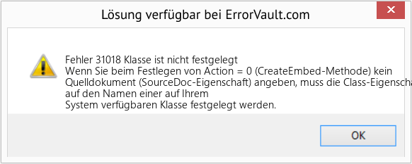 Download Error <?php echo $number; ?> (Klasse ist nicht festgelegt) Repair Tool Fix Klasse ist nicht festgelegt (Error Fehler 31018)