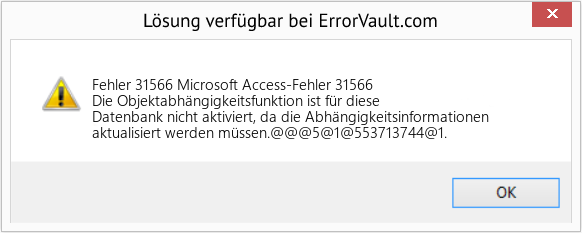 Fix Microsoft Access-Fehler 31566 (Error Fehler 31566)