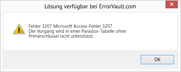 Fix Microsoft Access-Fehler 3207 (Error Fehler 3207)