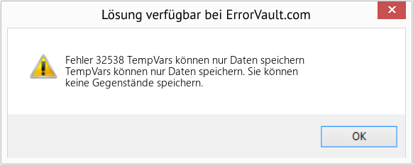 Fix TempVars können nur Daten speichern (Error Fehler 32538)