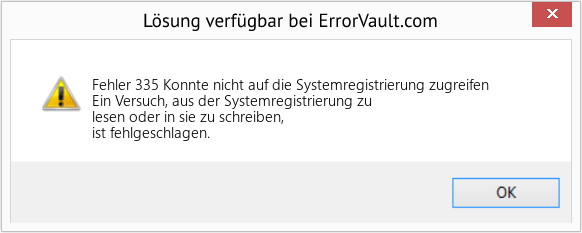 Download Error <?php echo $number; ?> (Konnte nicht auf die Systemregistrierung zugreifen) Repair Tool Fix Konnte nicht auf die Systemregistrierung zugreifen (Error Fehler 335)