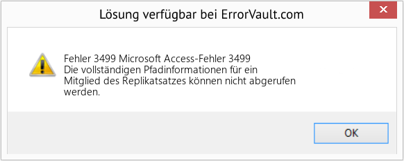 Fix Microsoft Access-Fehler 3499 (Error Fehler 3499)