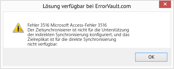 Fix Microsoft Access-Fehler 3516 (Error Fehler 3516)
