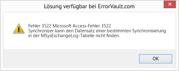 Fix Microsoft Access-Fehler 3522 (Error Fehler 3522)