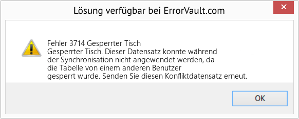 Download Error <?php echo $number; ?> (Gesperrter Tisch) Repair Tool Fix Gesperrter Tisch (Error Fehler 3714)