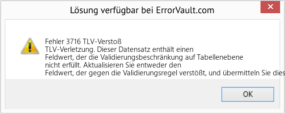 Fix TLV-Verstoß (Error Fehler 3716)