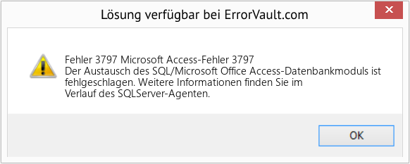 Fix Microsoft Access-Fehler 3797 (Error Fehler 3797)