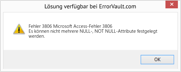 Download Error <?php echo $number; ?> (Microsoft Access-Fehler 3806) Repair Tool Fix Microsoft Access-Fehler 3806 (Error Fehler 3806)