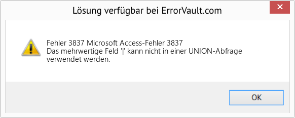 Download Error <?php echo $number; ?> (Microsoft Access-Fehler 3837) Repair Tool Fix Microsoft Access-Fehler 3837 (Error Fehler 3837)