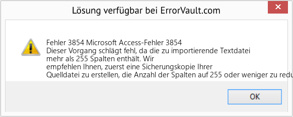 Download Error <?php echo $number; ?> (Microsoft Access-Fehler 3854) Repair Tool Fix Microsoft Access-Fehler 3854 (Error Fehler 3854)