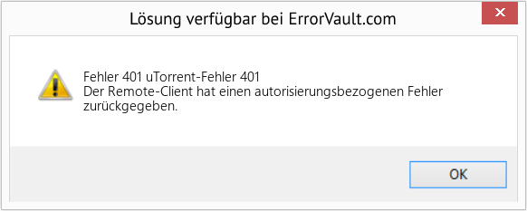 Fix uTorrent-Fehler 401 (Error Fehler 401)