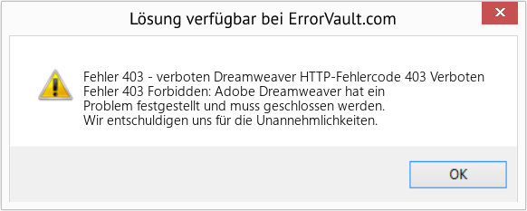 Fix Dreamweaver HTTP-Fehlercode 403 Verboten (Error Fehler 403 - verboten)