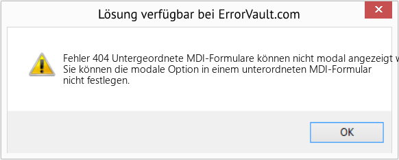 Download Error <?php echo $number; ?> (Untergeordnete MDI-Formulare können nicht modal angezeigt werden) Repair Tool Fix Untergeordnete MDI-Formulare können nicht modal angezeigt werden (Error Fehler 404)
