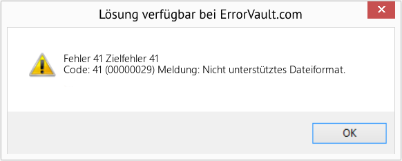 Fix Zielfehler 41 (Error Fehler 41)