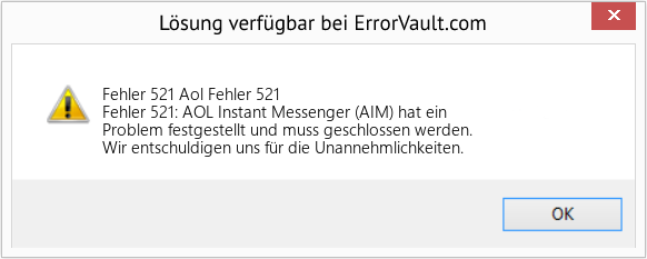 Fix Aol Fehler 521 (Error Fehler 521)