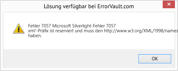 Fix Microsoft Silverlight-Fehler 7057 (Error Fehler 7057)
