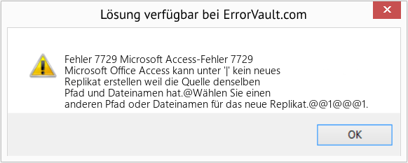 Fix Microsoft Access-Fehler 7729 (Error Fehler 7729)