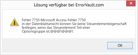 Fix Microsoft Access-Fehler 7750 (Error Fehler 7750)