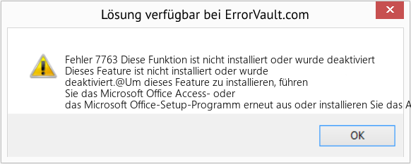 Fix Diese Funktion ist nicht installiert oder wurde deaktiviert (Error Fehler 7763)