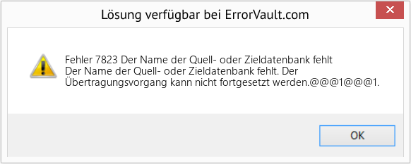 Download Error <?php echo $number; ?> (Der Name der Quell- oder Zieldatenbank fehlt) Repair Tool Fix Der Name der Quell- oder Zieldatenbank fehlt (Error Fehler 7823)