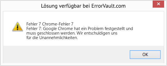 Download Error <?php echo $number; ?> (Chrome-Fehler 7) Repair Tool Fix Chrome-Fehler 7 (Error Fehler 7)