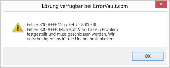 Fix Visio-Fehler 8000Ffff (Error Fehler 8000FFFF)