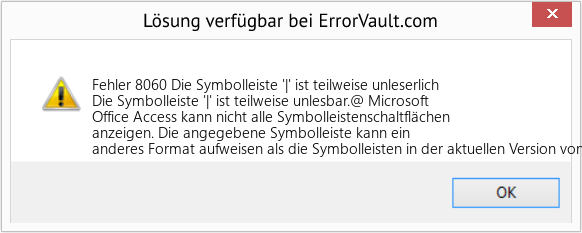 Download Error <?php echo $number; ?> (Die Symbolleiste '|' ist teilweise unleserlich) Repair Tool Fix Die Symbolleiste '|' ist teilweise unleserlich (Error Fehler 8060)