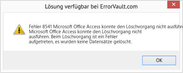 Download Error <?php echo $number; ?> (Microsoft Office Access konnte den Löschvorgang nicht ausführen) Repair Tool Fix Microsoft Office Access konnte den Löschvorgang nicht ausführen (Error Fehler 8541)