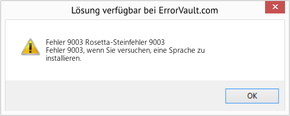 Download Error <?php echo $number; ?> (Rosetta-Steinfehler 9003) Repair Tool Fix Rosetta-Steinfehler 9003 (Error Fehler 9003)