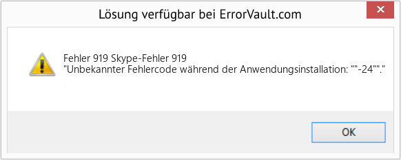 Fix Skype-Fehler 919 (Error Fehler 919)