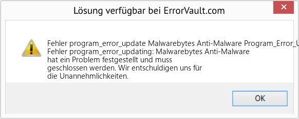 Fix Malwarebytes Anti-Malware Program_Error_Updating (0 0 Host nicht gefunden) (Error Fehler program_error_update)