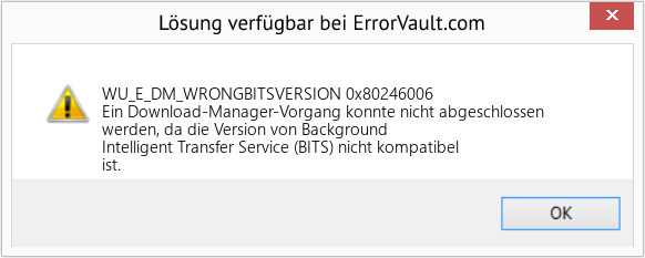 Fix 0x80246006 (Error WU_E_DM_WRONGBITSVERSION)