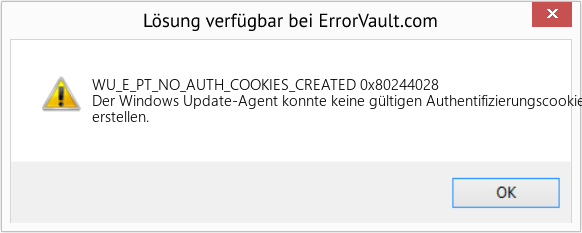 Fix 0x80244028 (Error WU_E_PT_NO_AUTH_COOKIES_CREATED)